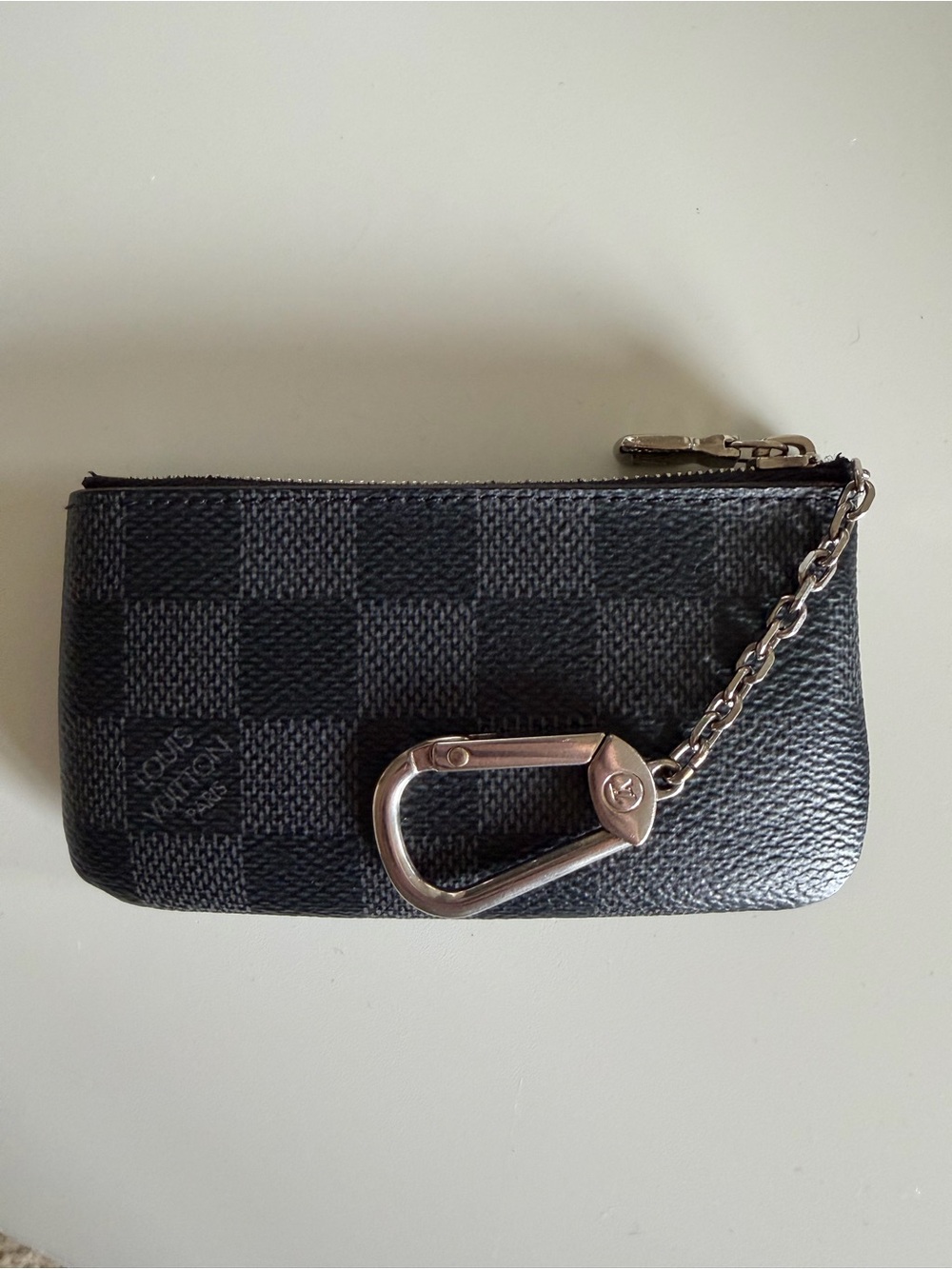 Louis Vuitton Damier Graphite Mini Key Pouch - Black and Gray